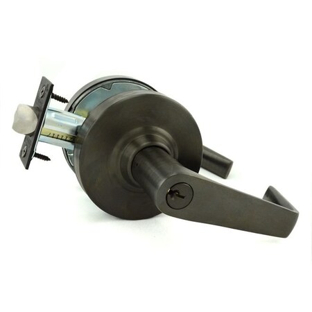 Schlage Commercial Storeroom Saturn Lever C Keyway, 2-3/4" Deadlatch, ANSI Strike Oil Rubbed Bronze ALX80PSAT613